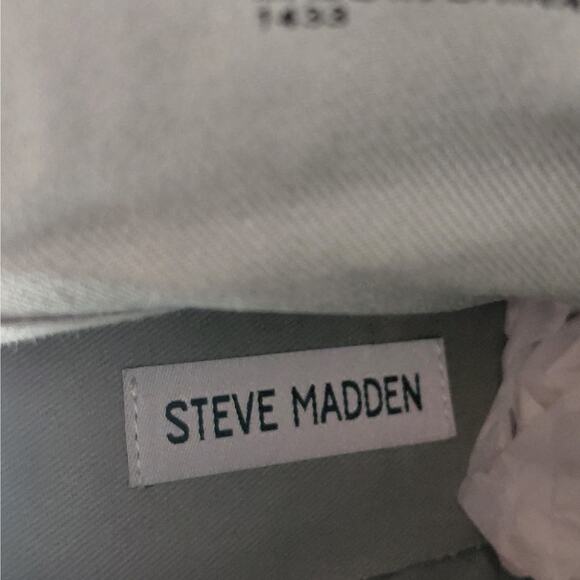 Steve Madden Crossing Silver Rhinestone Ankle Boots 10M Sparkle Stiletto Heels - Picture 9 of 12